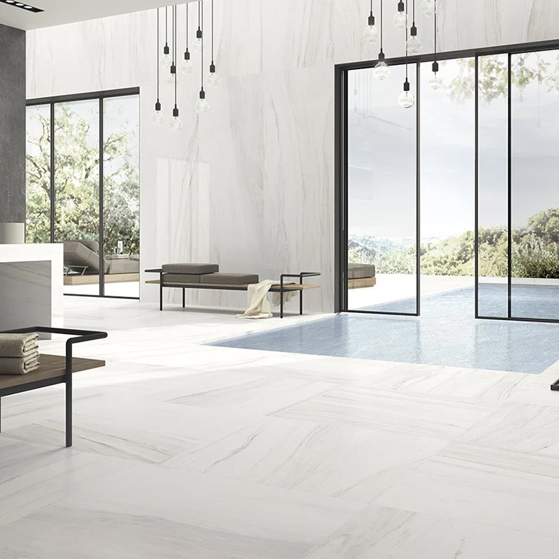Gres Porcellanato Effetto Marmo Lucido 80x80 White Palissandro - Kale