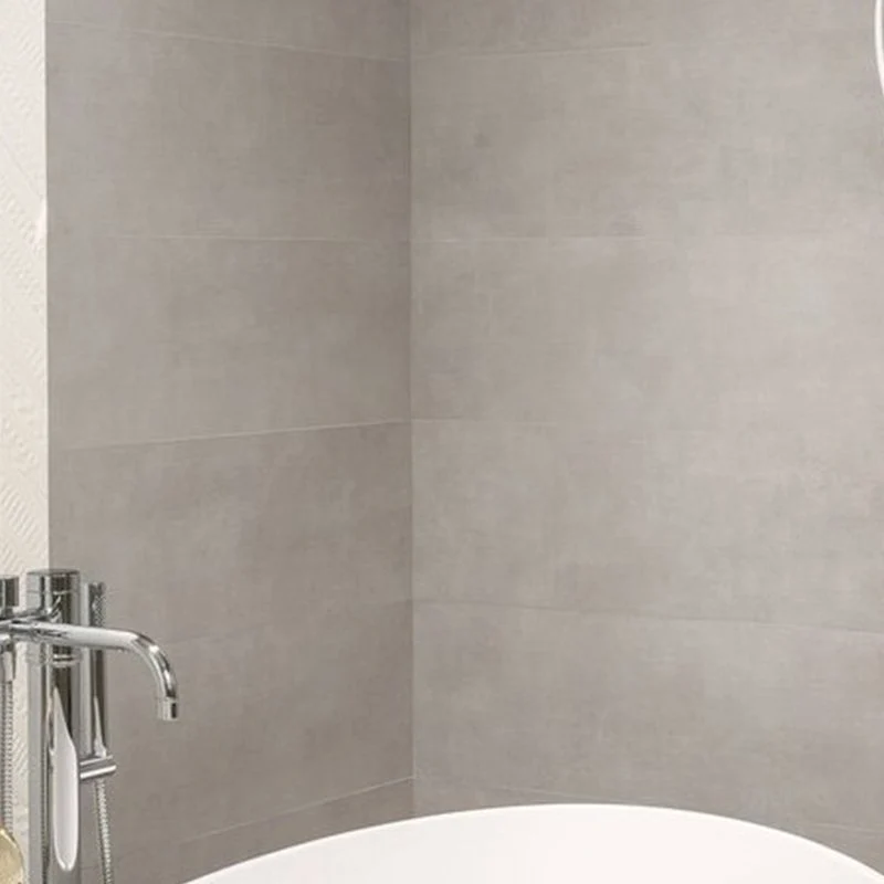 Rivestimento in Ceramica Effetto Cemento Naturale 25x75 Grigio Metrochic - Ceramica Sant'Agostino