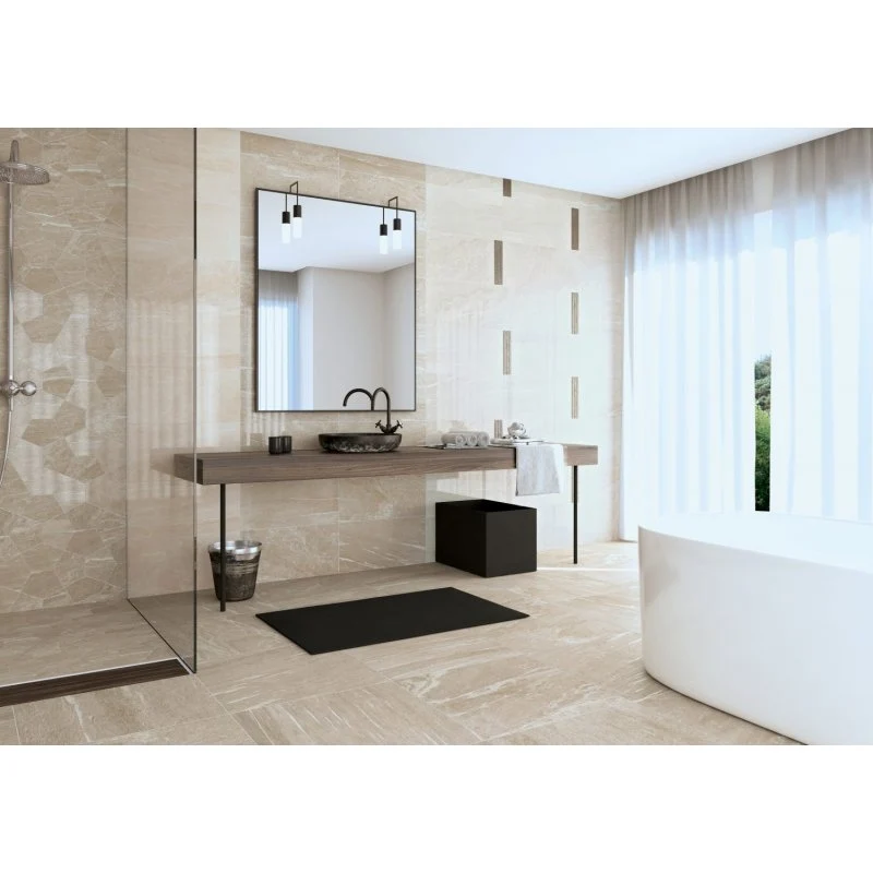 Gres Porcellanato Effetto Pietra Naturale 30x60 Beige Vals - Herberia