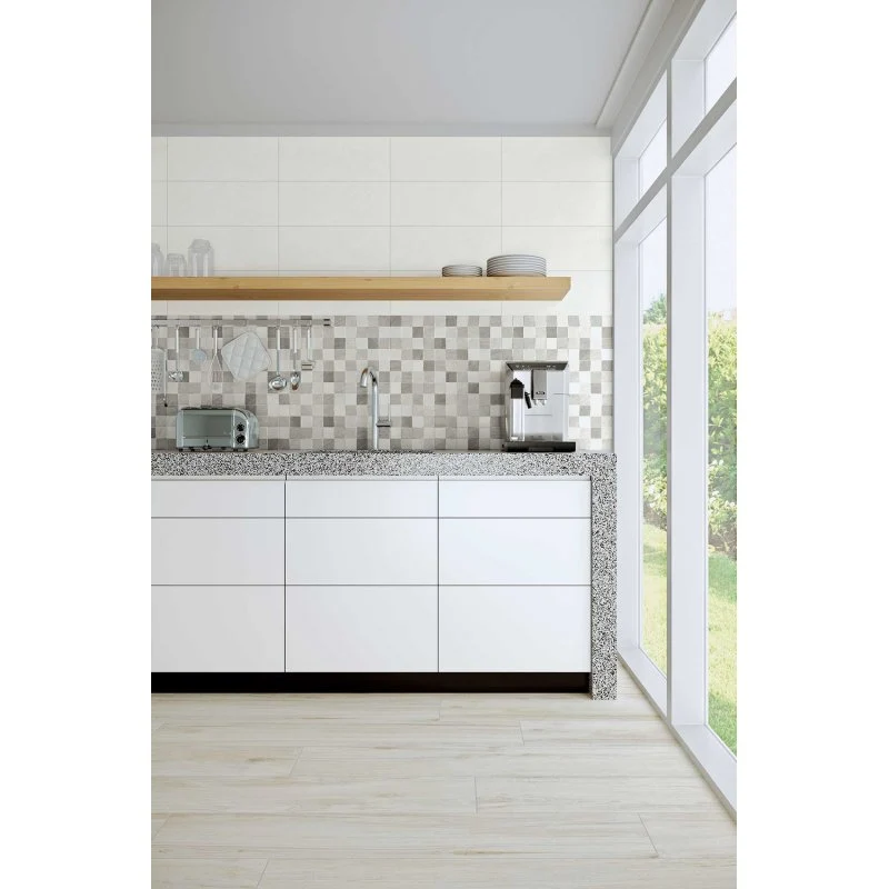 Rivestimento in Ceramica Effetto Pietra 20x50 Grigio Habita Square - Herberia