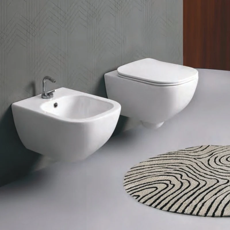 Vaso Sospeso Forever 55 Bianco Lucido Senza Coprivaso - Disegno Ceramica