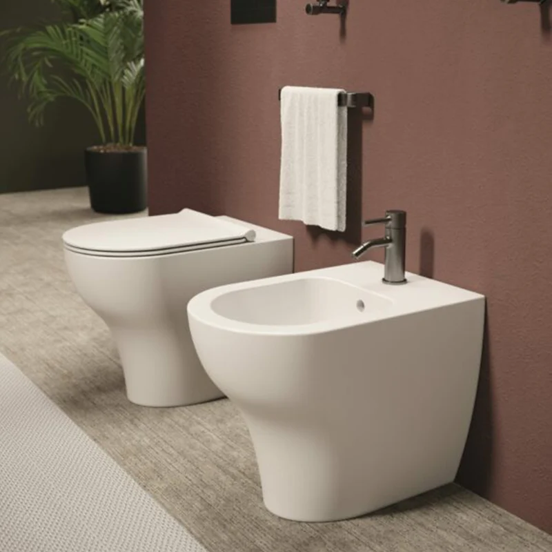 Vaso Filomuro Unica Bianco Opaco Coprivaso Slim Soft Close - Alice