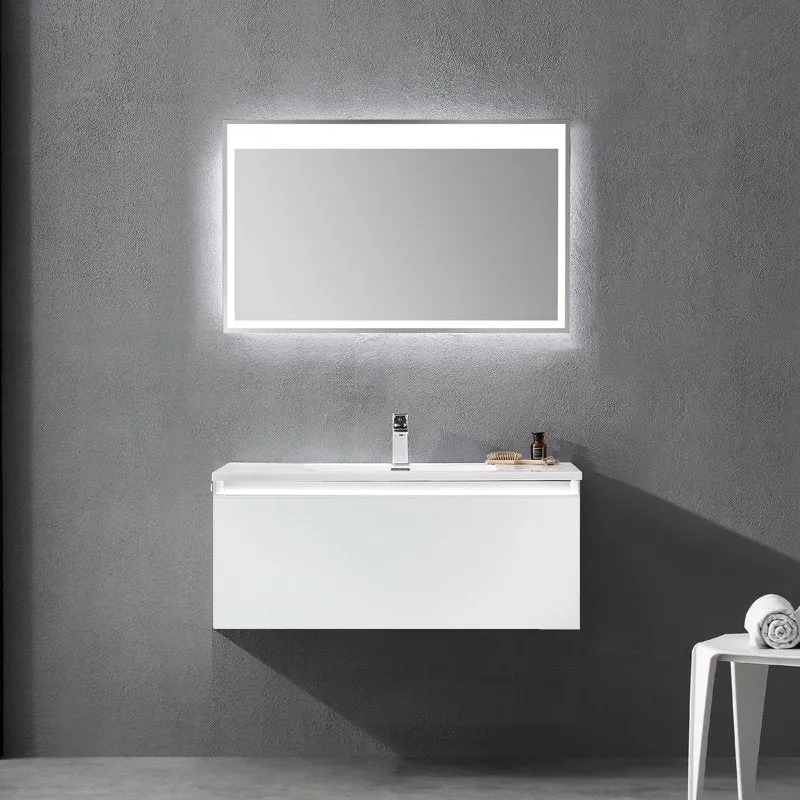 Mobile Bagno Santiago 80 cm White Glossy - MedaHome
