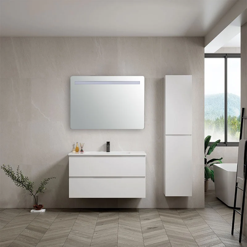 Mobile Bagno Lisbona 100 cm Specchio Led - MedaHome