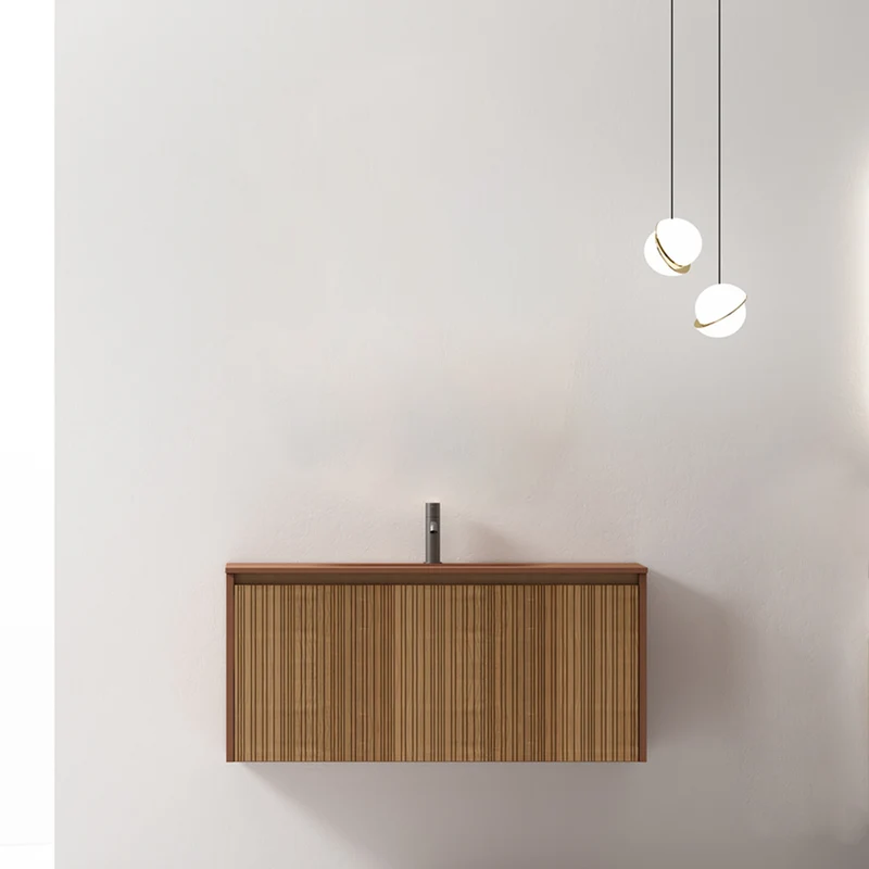 Mobile Bagno Pace 90 cm Rovere Scuro Senza Specchio - Meda