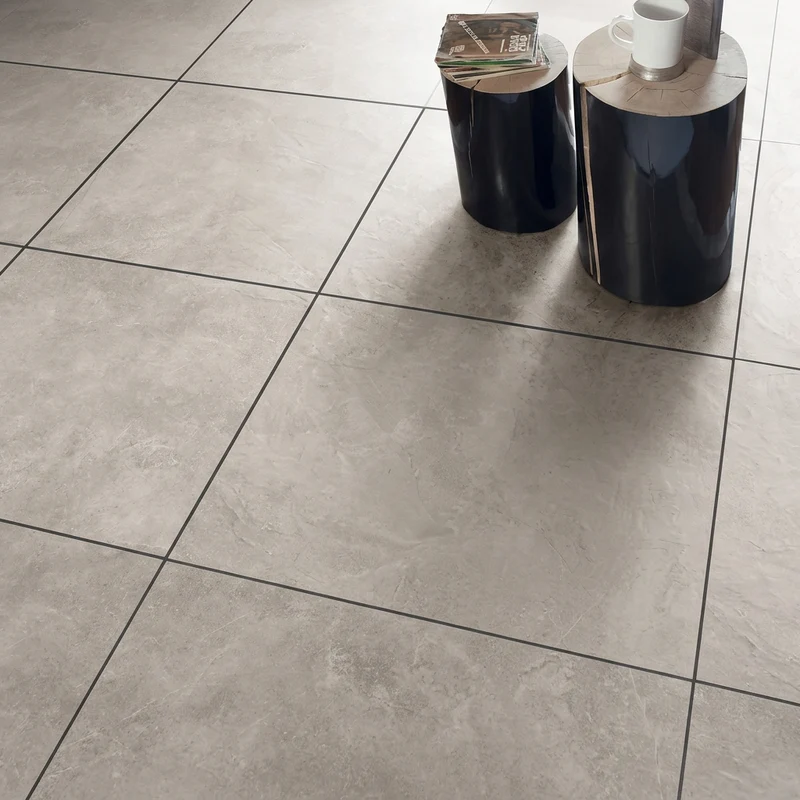 Gres Porcellanato Effetto Cemento Naturale 80x80 Grey Basaltina - Via Roma