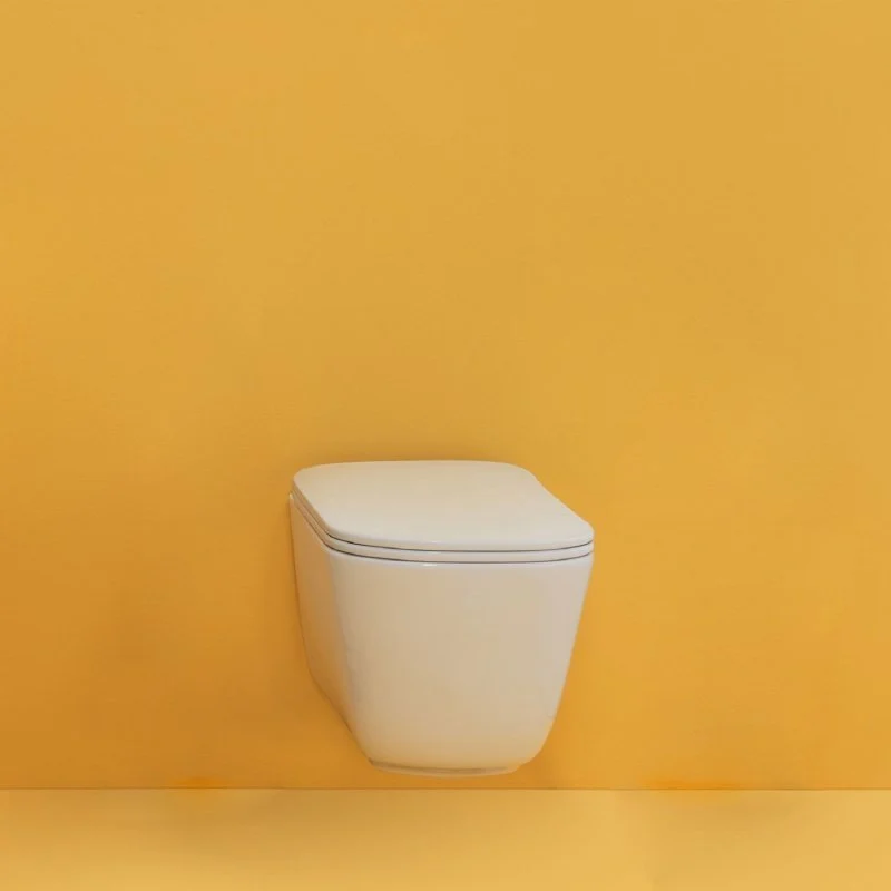 Vaso Sospeso Tribeca Bianco Lucido Senza Coprivaso - Kerasan