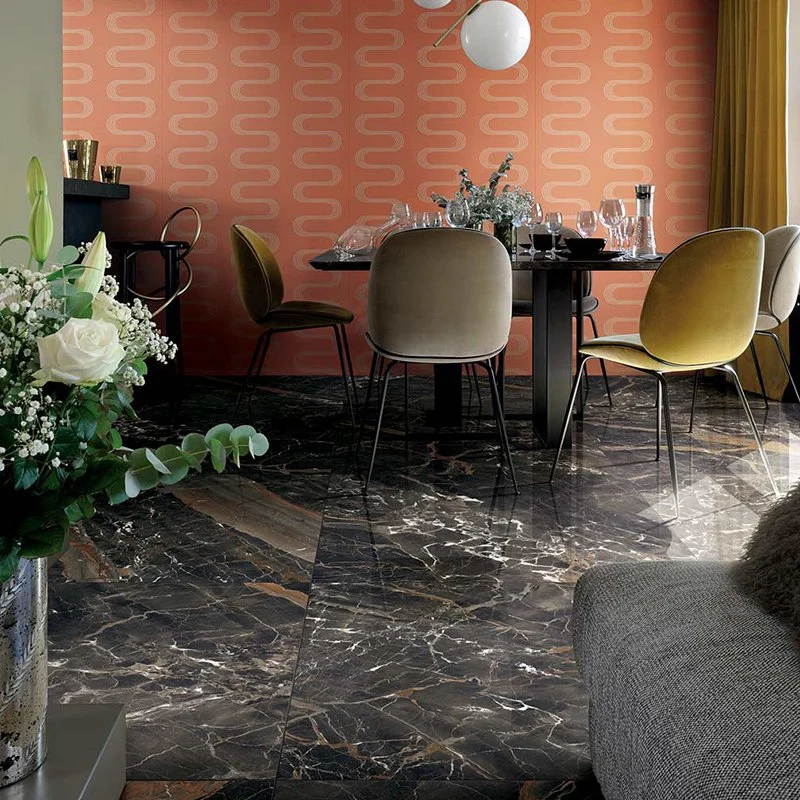 Gres Porcellanato Effetto Marmo Rettificato Lucido 60x120 9mm Ombre de Caravage Les Bijoux - Florim