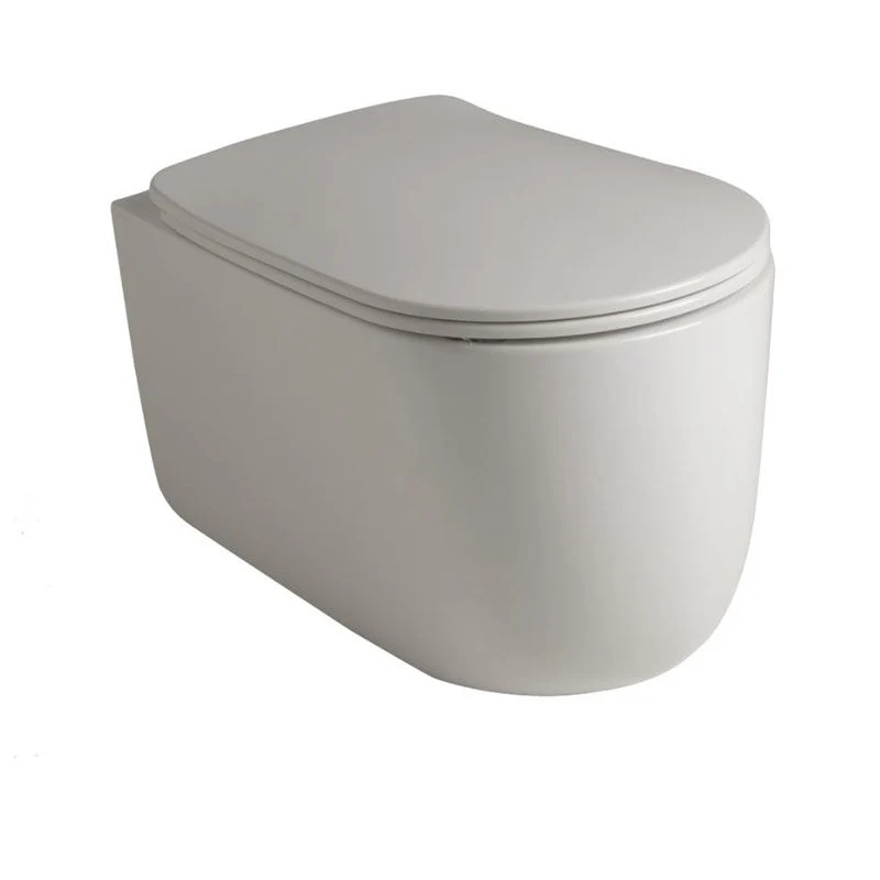Vaso Sospeso Nolita Bianco Lucido Coprivaso Slim Soft Close - Kerasan