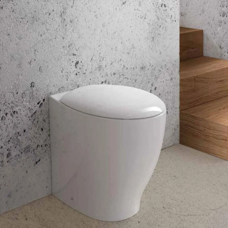 Vaso Filomuro Bianco Lucido Coprivaso Soft Close Mascalzone - Domus Falerii
