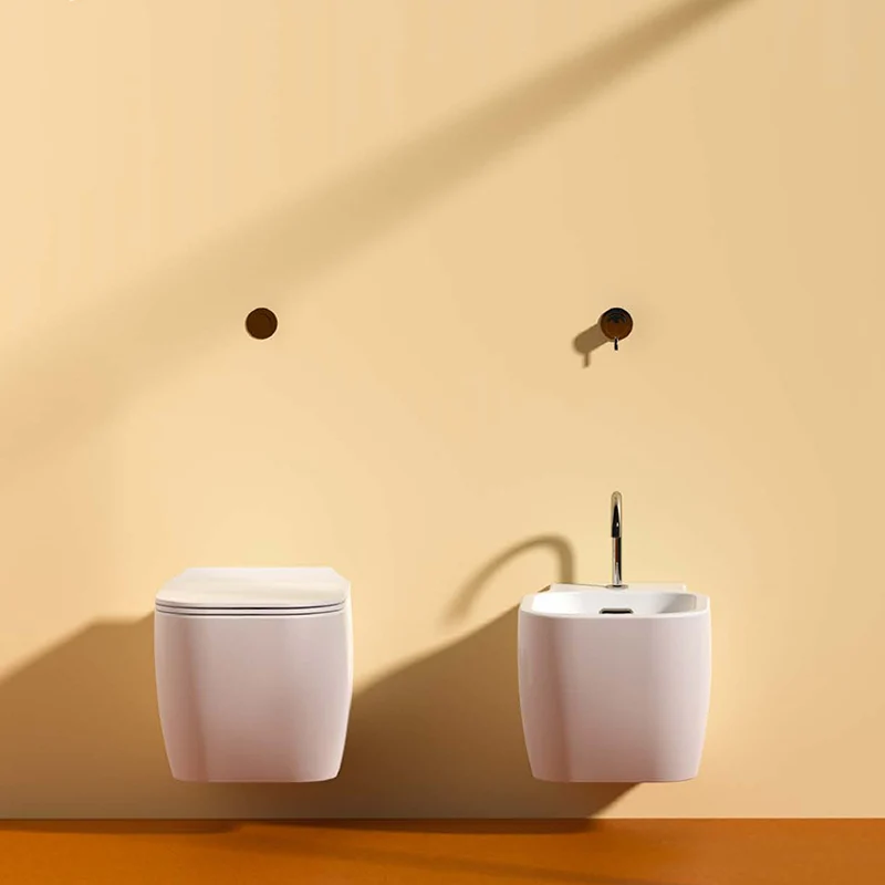 Vaso Sospeso Bianco Lucido Coprivaso Soft Close F50 Special - Domus Falerii