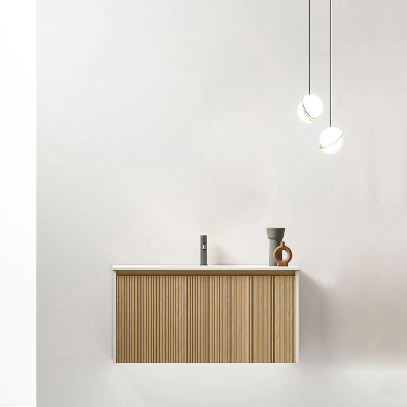 Mobile Bagno Pace 90 cm Rovere Chiaro Senza Specchio - Meda
