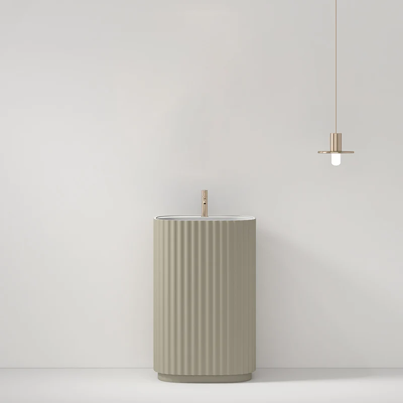 Lavabo Freestanding Reid 50 cm Tortora Senza Specchio - Meda