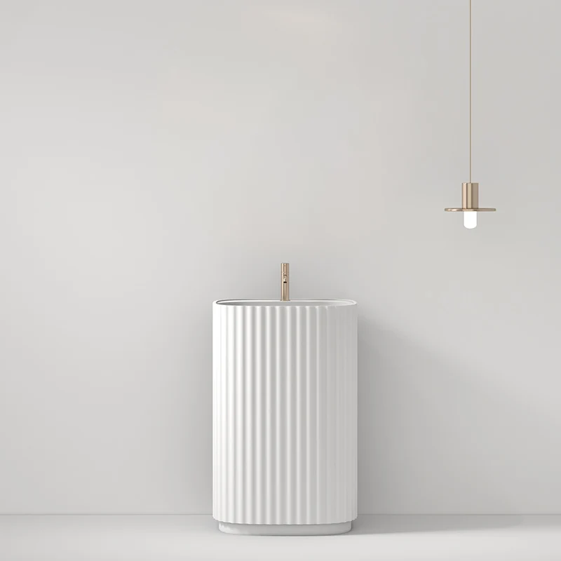 Lavabo Freestanding Reid 50 cm Bianco Senza Specchio - Meda