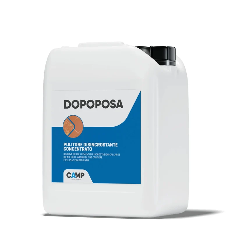 Dopoposa Pulitore disincrostante dopo posa liquido per pavimenti e rivestimenti 5 LT - Camp