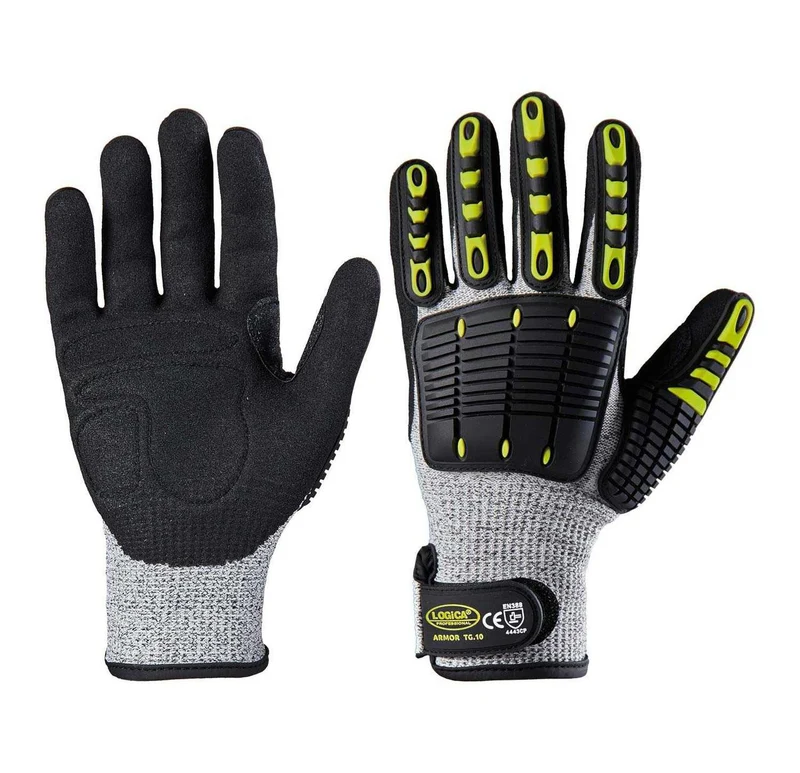Guanti antimpatto ARMOR dorso TPR palmo nitrile — Confezione 12 paia | GEF Medica