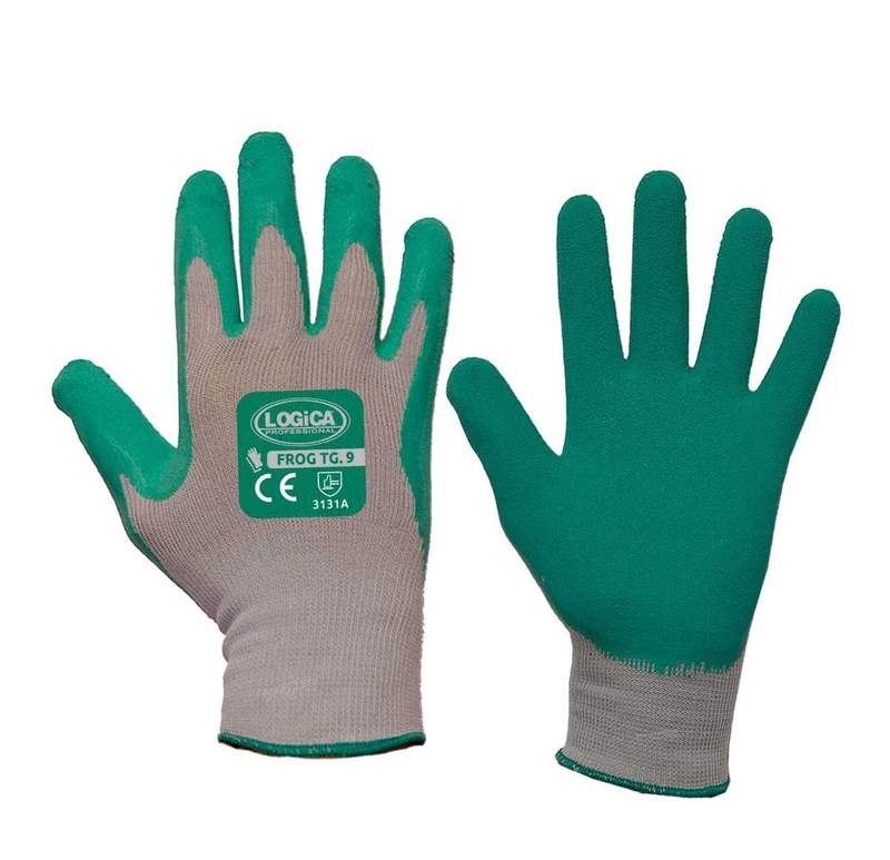 Guanti da lavoro FROG schiuma di lattice touchscreen antiscivolo — Confezione 12 paia | GEF Medica