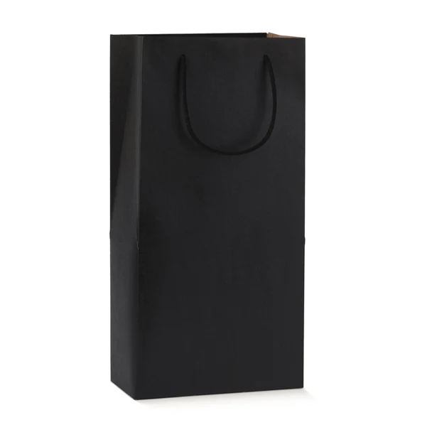 Shopper Portabottiglia in Cartoncino con Cordini – 19×9×43 cm per 1 Bottiglia - 10 Pezzi