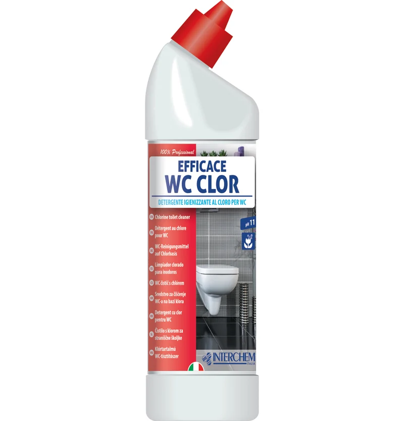Detergente WC Clor Sanificante al Cloro per WC Interchem – 750ml