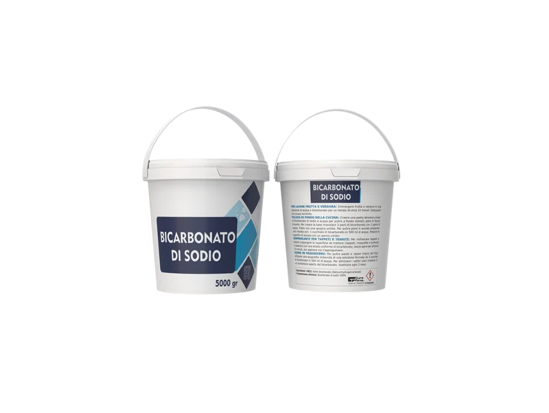 Bicarbonato di Sodio per Pulizia Casa e Cucina, 5000g, Multiuso per Frutta, Verdura, Tessuti e Frigorifero