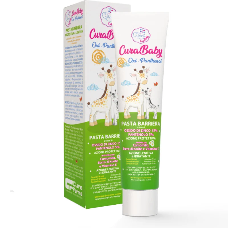 Crema Barriera. Pasta Lenitiva Cambio Pannolino, con Pantenolo ed Ossido di Zinco. 100 ml
