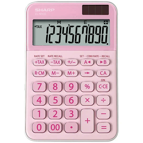 SHARP - ELM335 BPK - Sharp - Calcolatrice da tavolo EL M335 - 10 cifre - rosa - ELM335 BPK - SHAELM335BPK - Conf. da 1 Pz.