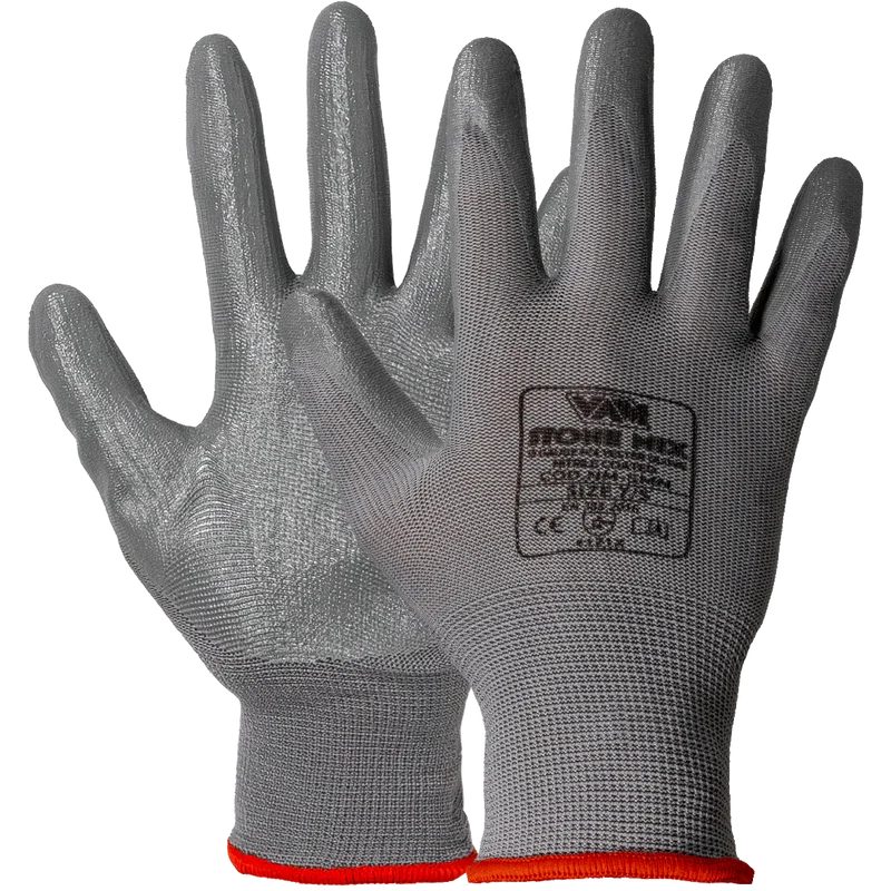 Guanti poliestere spalmati nitrile VAM Mix - 240mm - cartone 120 paia