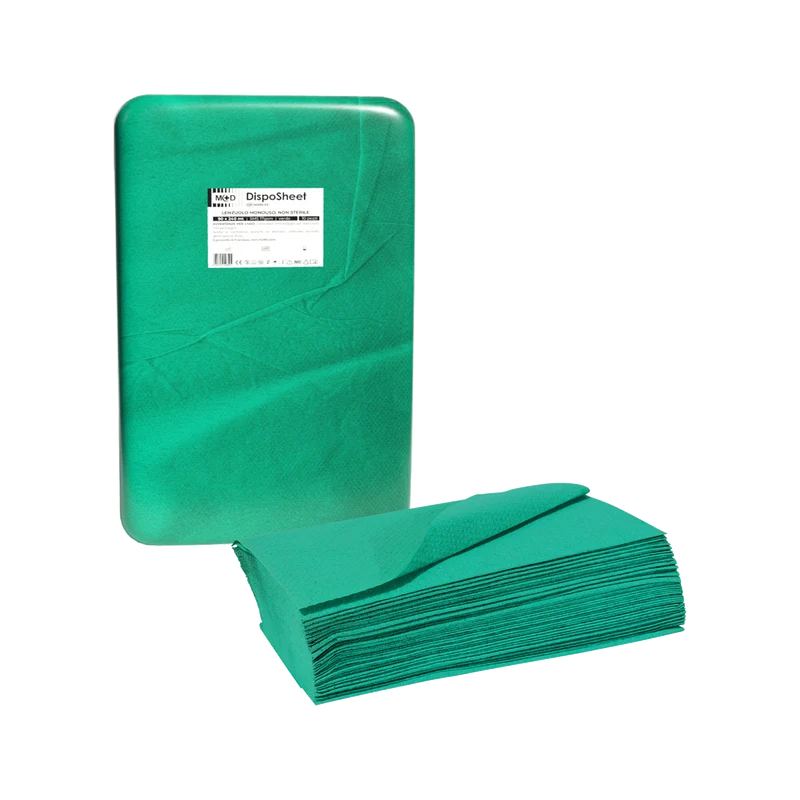 M+D Disposheet lenzuolo monouso in SMS - non sterile - colore verde - cartone 130 pz