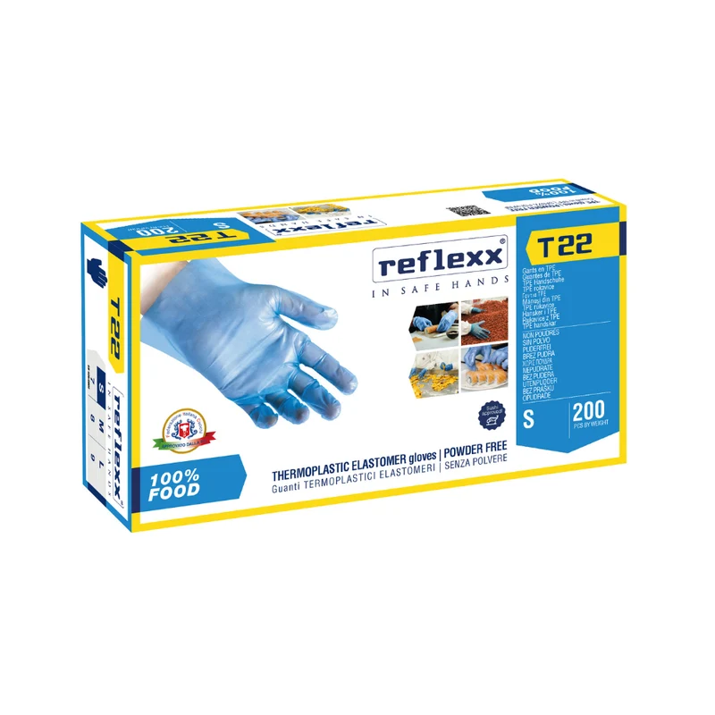 Guanti monouso in polietilene TPE Reflexx T22 - 2,0g | 10 box da 200 pezzi