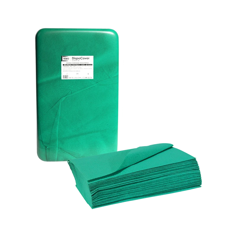 M+D Dispocover federa monouso in SMS - non sterile - colore verde - cartone 200 pz
