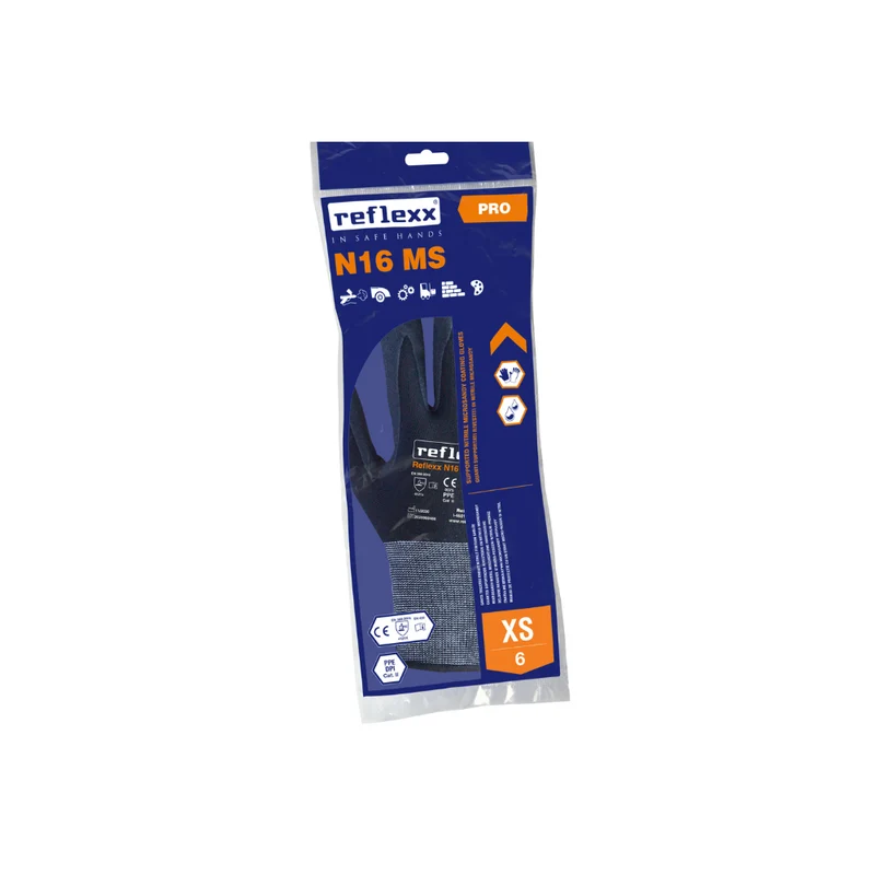 Guanti supportati in nitrile Micro Sandy Reflexx N16 - 1 paio - 100 paia