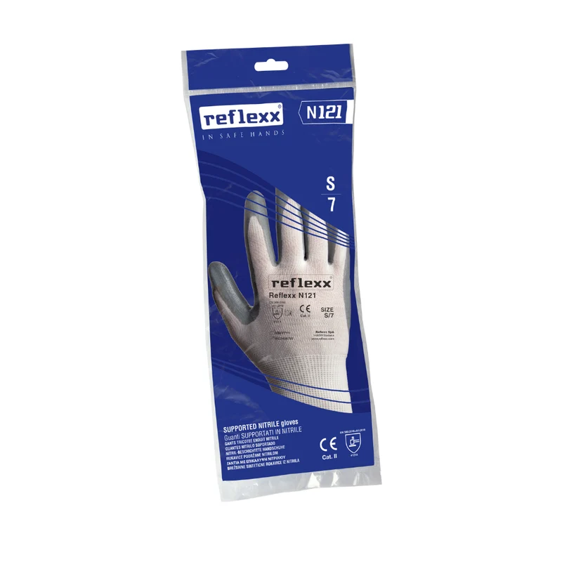 Guanti supportati in nitrile Reflexx N121 - 1 paio - 100 paia