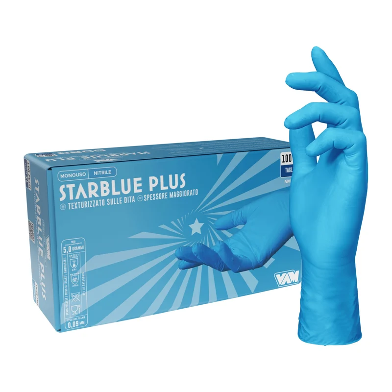 VAM Starblue Plus guanti monouso nitrile blu - cartone 1000 pezzi