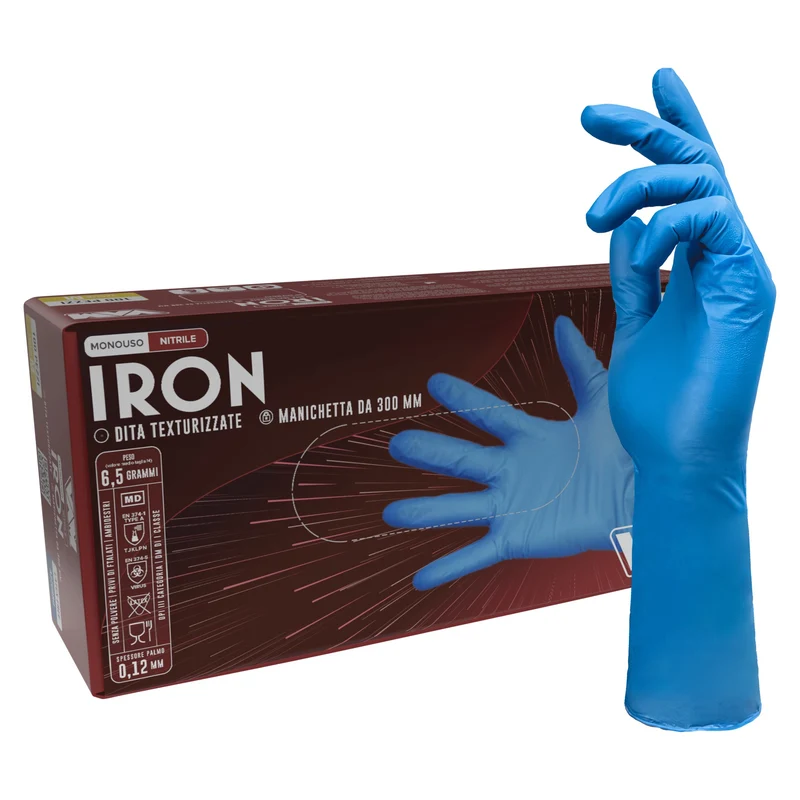 VAM Iron guanti monouso nitrile blu - cartone 1000 pezzi