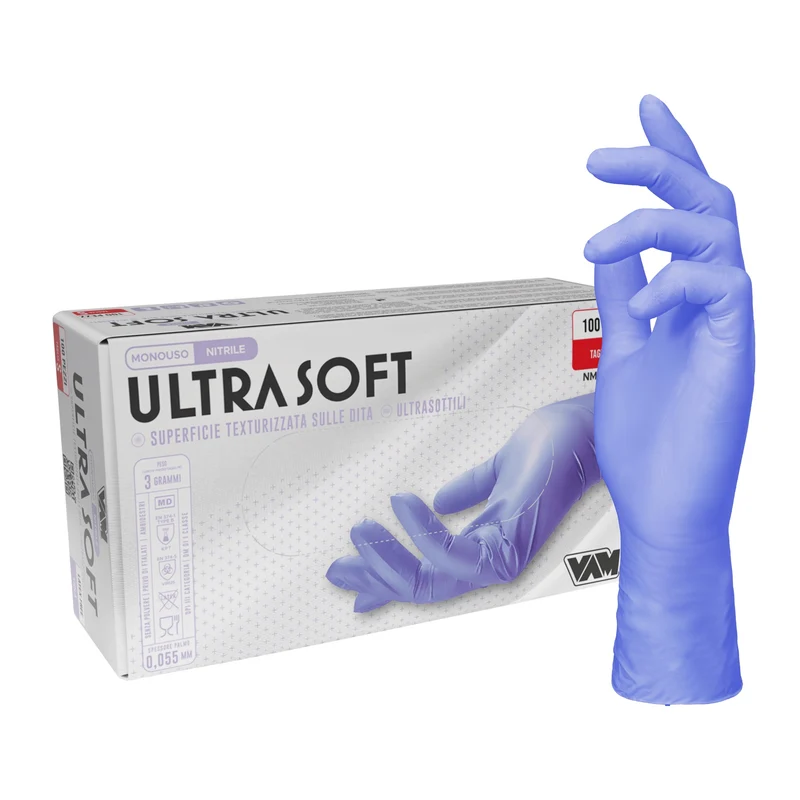 VAM Ultra Soft guanti monouso nitrile viola - cartone 1000 pezzi