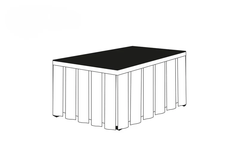 Gonne Plissé TNT 75x400 cm - Cartone 5 pz - Tessuto non Tessuto - Linea Elite