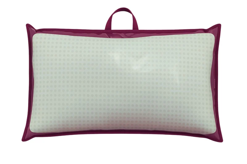 Custodia porta cuscino professionale 81x51 cm bordeaux - busta salvaspazio con zip e manico TNT - ideale per hotel, ristoranti e catering