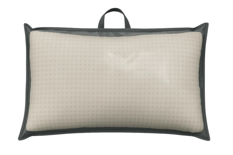 Custodia porta cuscino professionale 81x51 cm grigio - busta salvaspazio con zip e manico TNT - ideale per hotel, ristoranti e catering