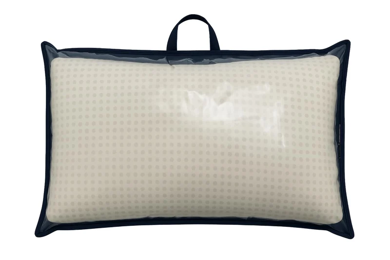 Custodia porta cuscino professionale 81x51 cm blu - busta salvaspazio con zip e manico TNT - ideale per hotel, ristoranti e catering