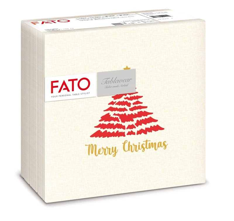 Tovaglioli Airlaid Christmas Tree Rosso 40x40 cm Effetto Tessuto | SOLEPLASTIC