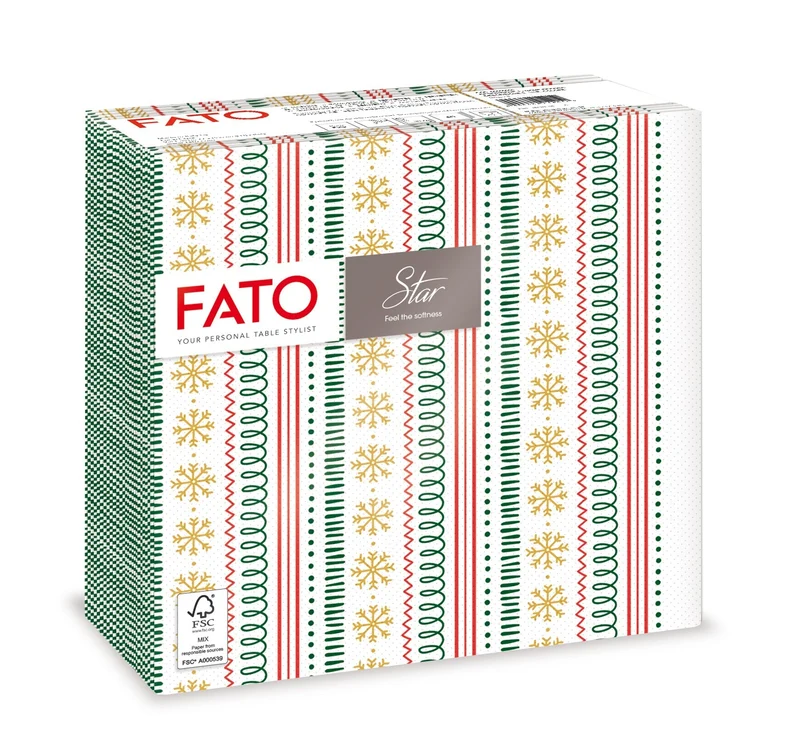 Tovaglioli Monouso 2 Veli 38x38 cm Ribbon Oro | SOLEPLASTIC