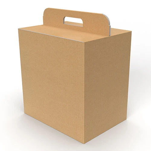 Scatola Regalo Avana con Manico 33x24x34 cm | SOLEPLASTIC