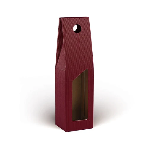 Scatole Portabottiglie Kraft Bordeaux con Manico – 3 Misure