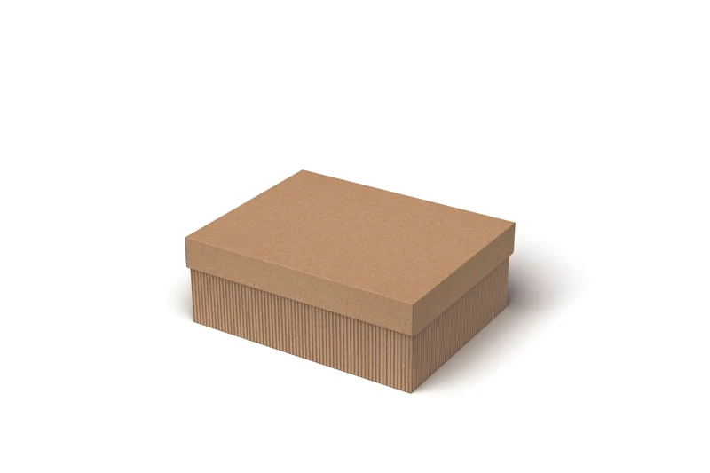 Scatola Regalo Fondo Onda Avana con Coperchio Liscio – 3 Misure