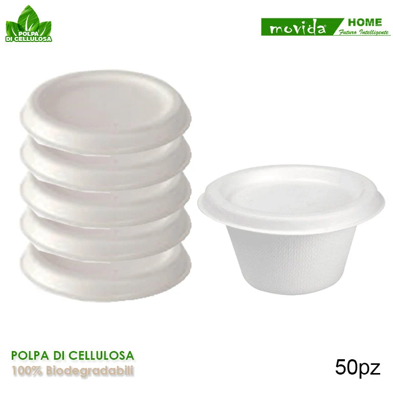 Coperchio Bio in Polpa di Cellulosa 60 ml – 100/500/1000 Pezzi