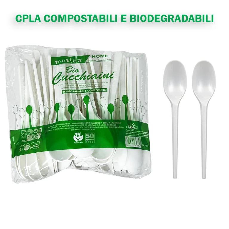 Cucchiaino Biodegradabile in CPLA 10,5 cm – Compostabile e Monouso