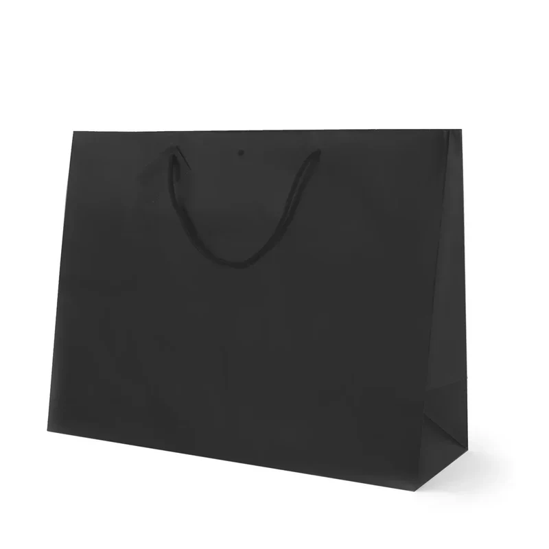 Shopper Nero Opaco – 42+13 Altezza 36cm