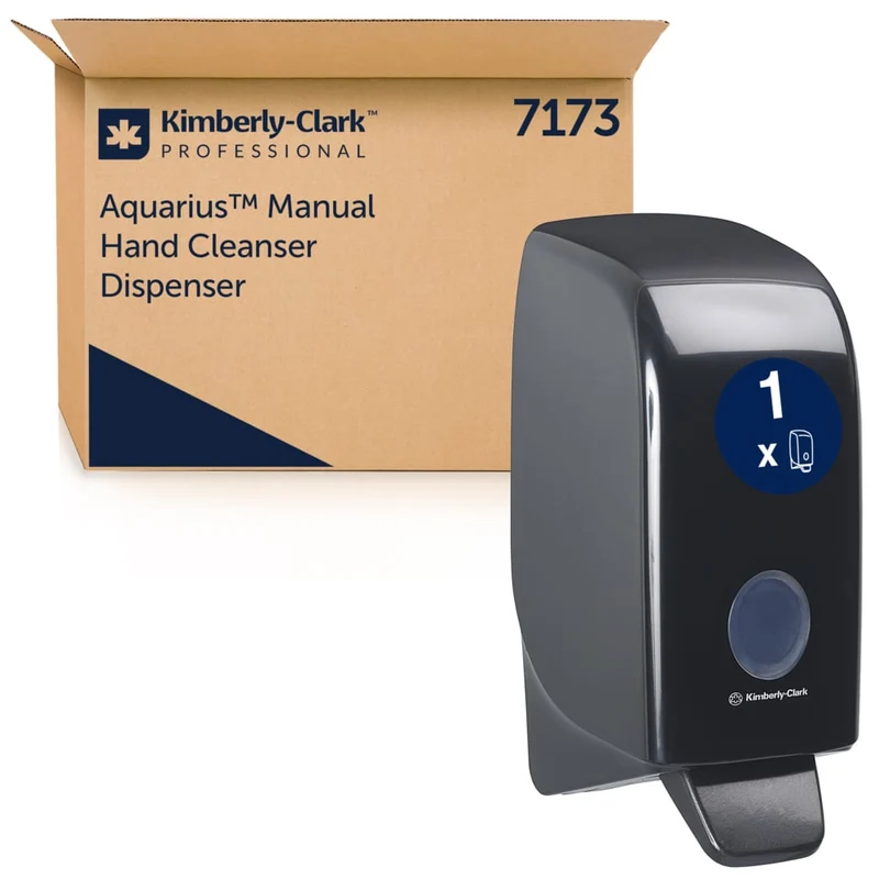 Dispenser di Detergente per Mani Aquarius™ 7173 – Nero | Montaggio a Parete
