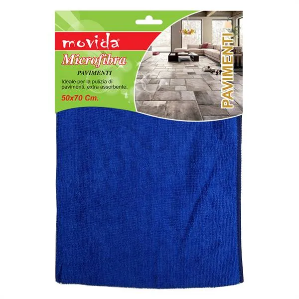 Panno In Microfibra Colore Blu Con Trama Liscia da 50x70 cm