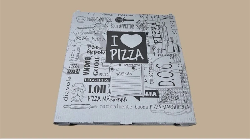 Scatole Pizza 29x29x3 cm in Cartone Bianche con Chiusura Italiana | SOLEPLASTIC